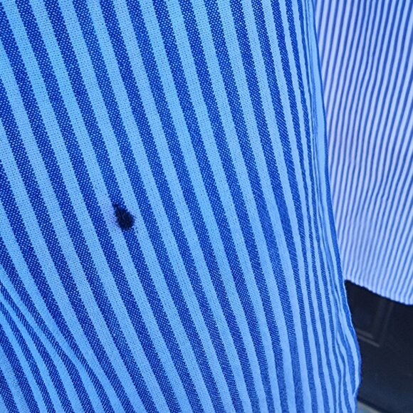 BCBGMAXAZRIA Jola Stripe Chambray Blouse, Size Medium - Picture 4 of 10